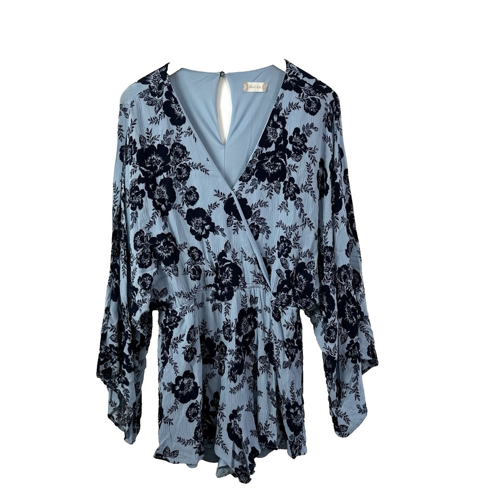 Floral Romper Womens Large Blue Cottage Romantic Fairy‎ Whimsy Altar'd State